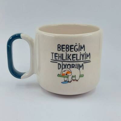 BEBEĞİM TEHLİKELİYİM DİYOR - ARYA ÇAY FİNCANI - YEŞİL SAP - 1