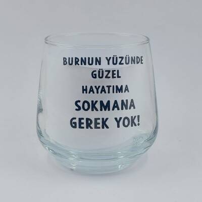 BURNUN YÜZÜNDE GÜZEL-VİSKİ BARDAĞI - ŞEFFAF - 1