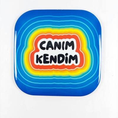 CANIM KENDİM RENKLİ-PARLAK BARDAK ALTLIĞI - TEKLİ - 1