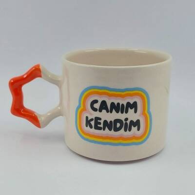 CANIM KENDİM RENKLİ - YILDIZ KUPA - TURUNCU SAP - 1