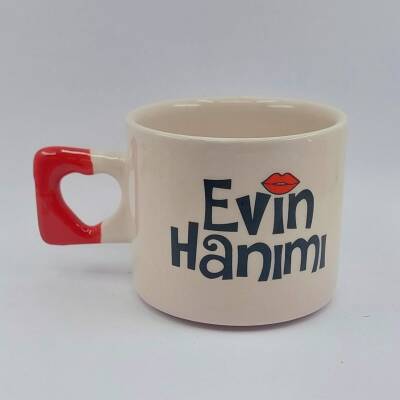 EVİN HANIMI - KALP KUPA - KIRMIZI SAP - 1