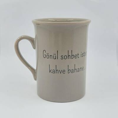 GÖNÜL SOHBET İSTER-KAMPANYALI KUPA - UZUN GRİ - 1