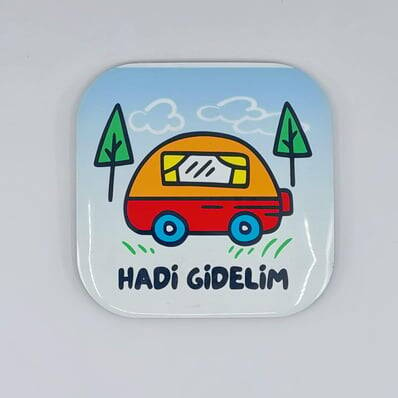 HADİ GİDELİM DODDLE-PARLAK BARDAK ALTLIĞI - TEKLİ - 1