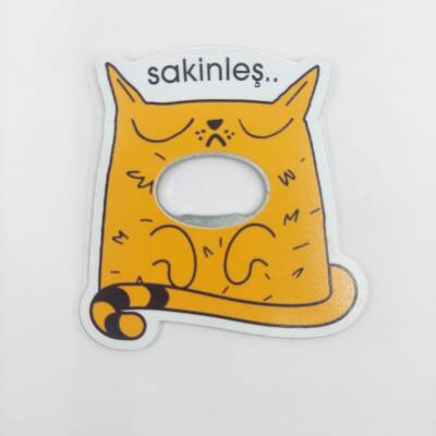 SAKİNLEŞ KEDİ-METAL AÇACAK MAGNET - TEKLİ - 1