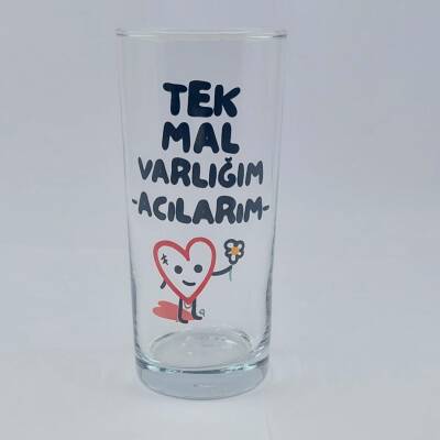 TEK MAL VARLIĞIM ACILARIM-RAKI BARDAĞI - ŞEFFAF - 1